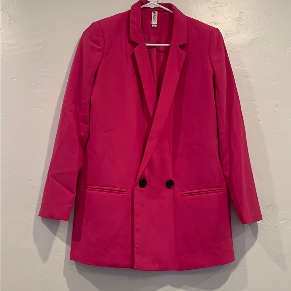Women's Pink Blazer Coat